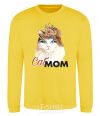 Sweatshirt CatMOM yellow фото