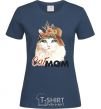 Женская футболка Кошка CatMOM Темно-синий фото