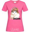 Женская футболка Кошка CatMOM Ярко-розовый фото
