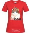 Женская футболка Кошка CatMOM Красный фото