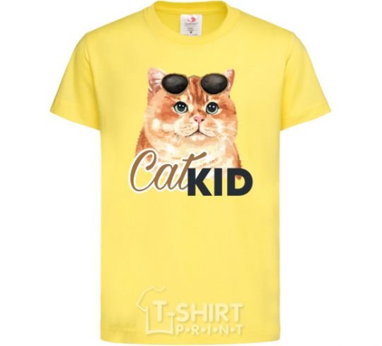 Kids T-shirt CatKID cornsilk фото