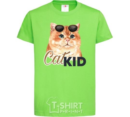 Kids T-shirt CatKID orchid-green фото