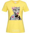 Women's T-shirt Leopard mom cornsilk фото