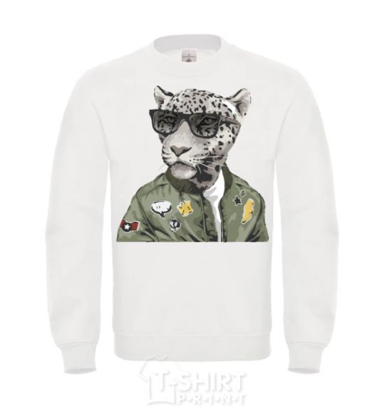 Sweatshirt Leopard daddy White фото