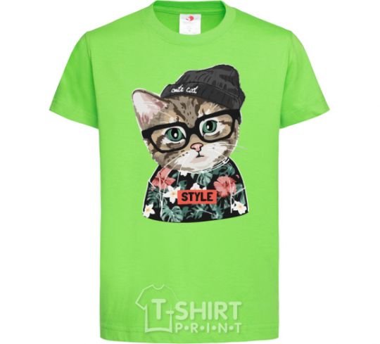 Kids T-shirt Leopard baby orchid-green фото
