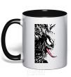 Mug with a colored handle Venom ink marvel black фото