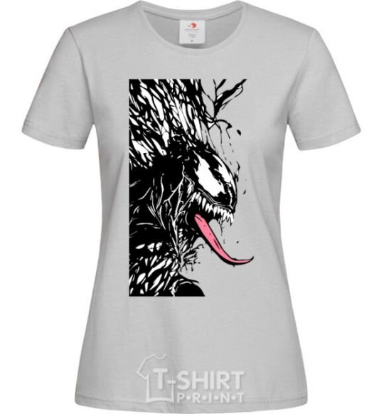 Women's T-shirt Venom ink marvel grey фото