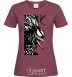 Women's T-shirt Venom ink marvel burgundy фото