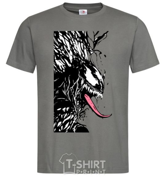 Men's T-Shirt Venom ink marvel dark-grey фото