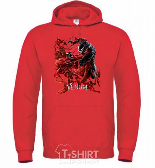 Men`s hoodie Venom carnage bright-red фото