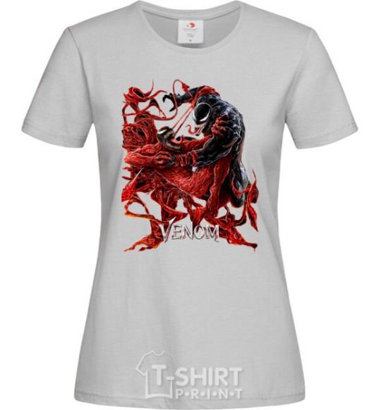 Women's T-shirt Venom carnage grey фото