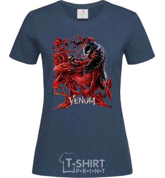 Women's T-shirt Venom carnage navy-blue фото