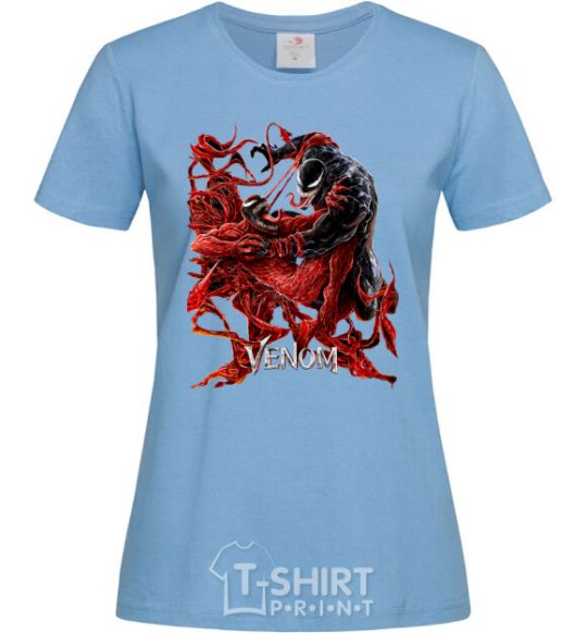 Women's T-shirt Venom carnage sky-blue фото