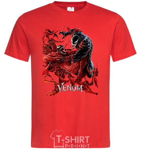 Мужская футболка Веном карнаж Красный фото