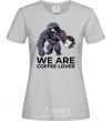 Women's T-shirt Веном we are coffee lover grey фото