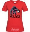 Women's T-shirt Веном we are coffee lover red фото