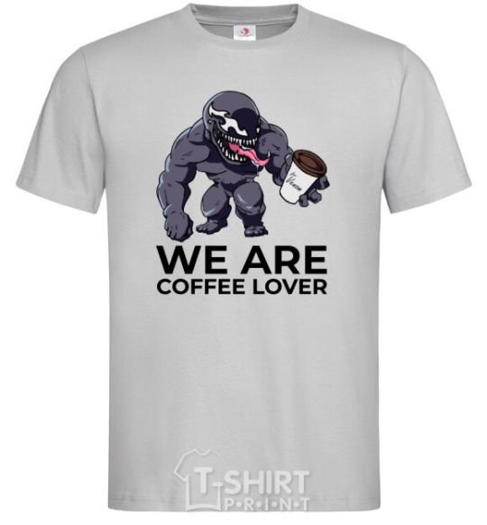 Men's T-Shirt Веном we are coffee lover grey фото