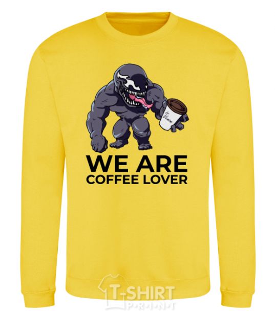 Sweatshirt Веном we are coffee lover yellow фото