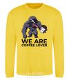 Sweatshirt Веном we are coffee lover yellow фото