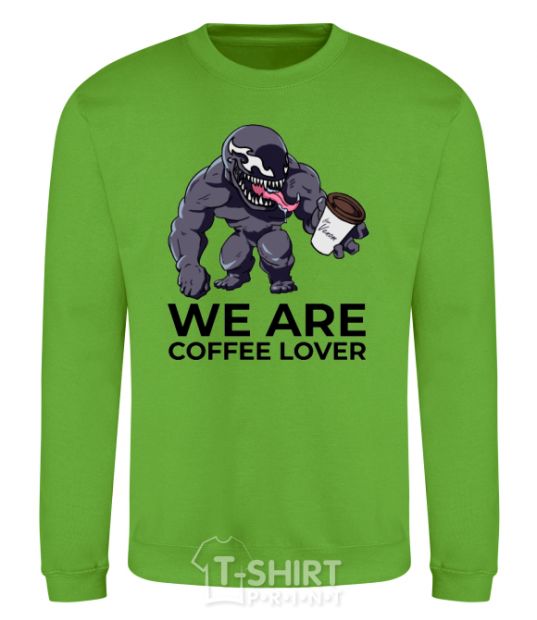 Sweatshirt Веном we are coffee lover orchid-green фото