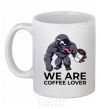 Чашка керамическая Веном we are coffee lover Белый фото