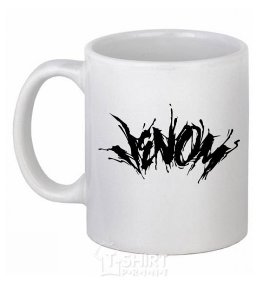 Ceramic mug Venom Marvel comic book Venom White фото