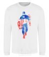 Sweatshirt Captain America paint blots White фото