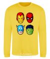 Sweatshirt Marvel heroes yellow фото