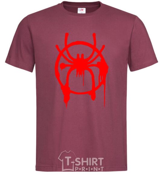 Men's T-Shirt Spider Miles Morales burgundy фото