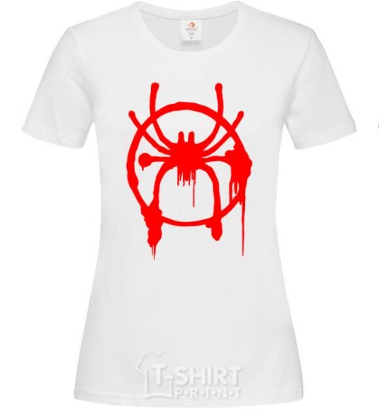 Women's T-shirt Spider Miles Morales White фото