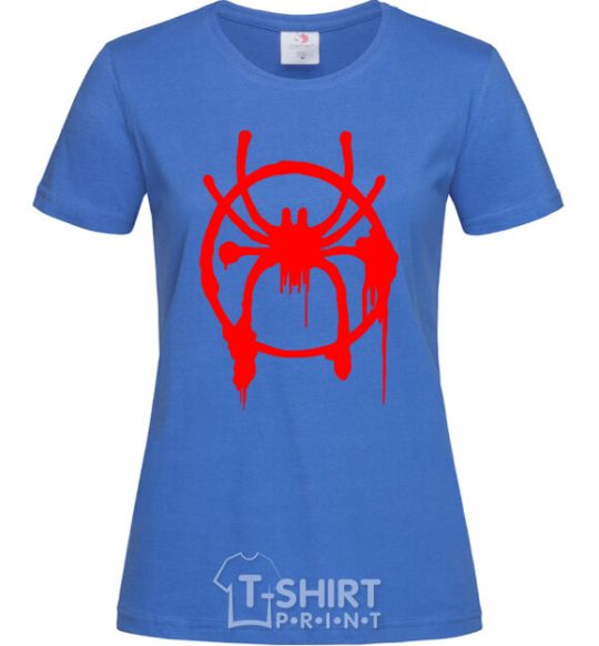 Women's T-shirt Spider Miles Morales royal-blue фото