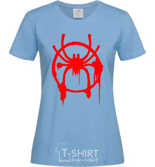 Women's T-shirt Spider Miles Morales sky-blue фото