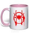 Mug with a colored handle Spider Miles Morales light-pink фото