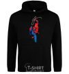 Men`s hoodie Spider-Man with a web black фото