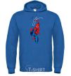 Men`s hoodie Spider-Man with a web royal фото