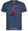 Мужская футболка Человек паук с паутиной Темно-синий фото