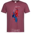 Мужская футболка Человек паук с паутиной Бордовый фото