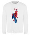 Свитшот Человек паук с паутиной Белый фото