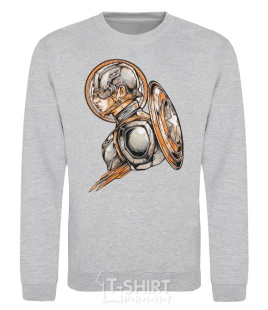 Sweatshirt Captain America Marvel Shield sport-grey фото