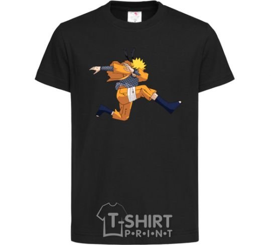 Kids T-shirt Naruto dabbing dab black фото