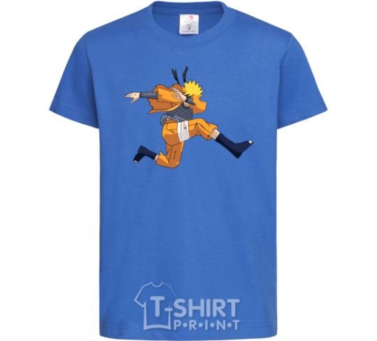 Kids T-shirt Naruto dabbing dab royal-blue фото