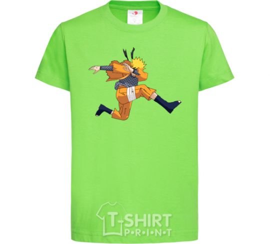 Kids T-shirt Naruto dabbing dab orchid-green фото