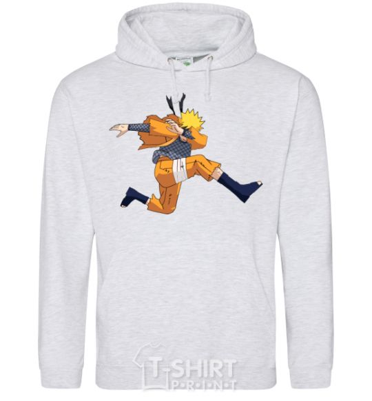 Men`s hoodie Naruto dabbing dab sport-grey фото