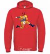 Men`s hoodie Naruto dabbing dab bright-red фото