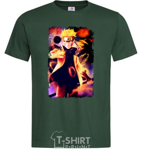 Men's T-Shirt Naruto Kakasi anime bottle-green фото