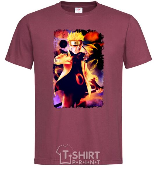 Men's T-Shirt Naruto Kakasi anime burgundy фото