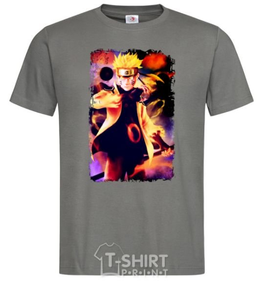 Men's T-Shirt Naruto Kakasi anime dark-grey фото