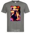 Men's T-Shirt Naruto Kakasi anime dark-grey фото