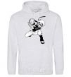 Men`s hoodie Naruto Razengag anime manga sport-grey фото