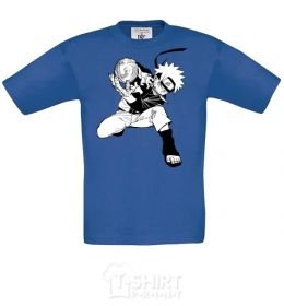 Kids T-shirt Naruto Razengag anime manga royal-blue фото